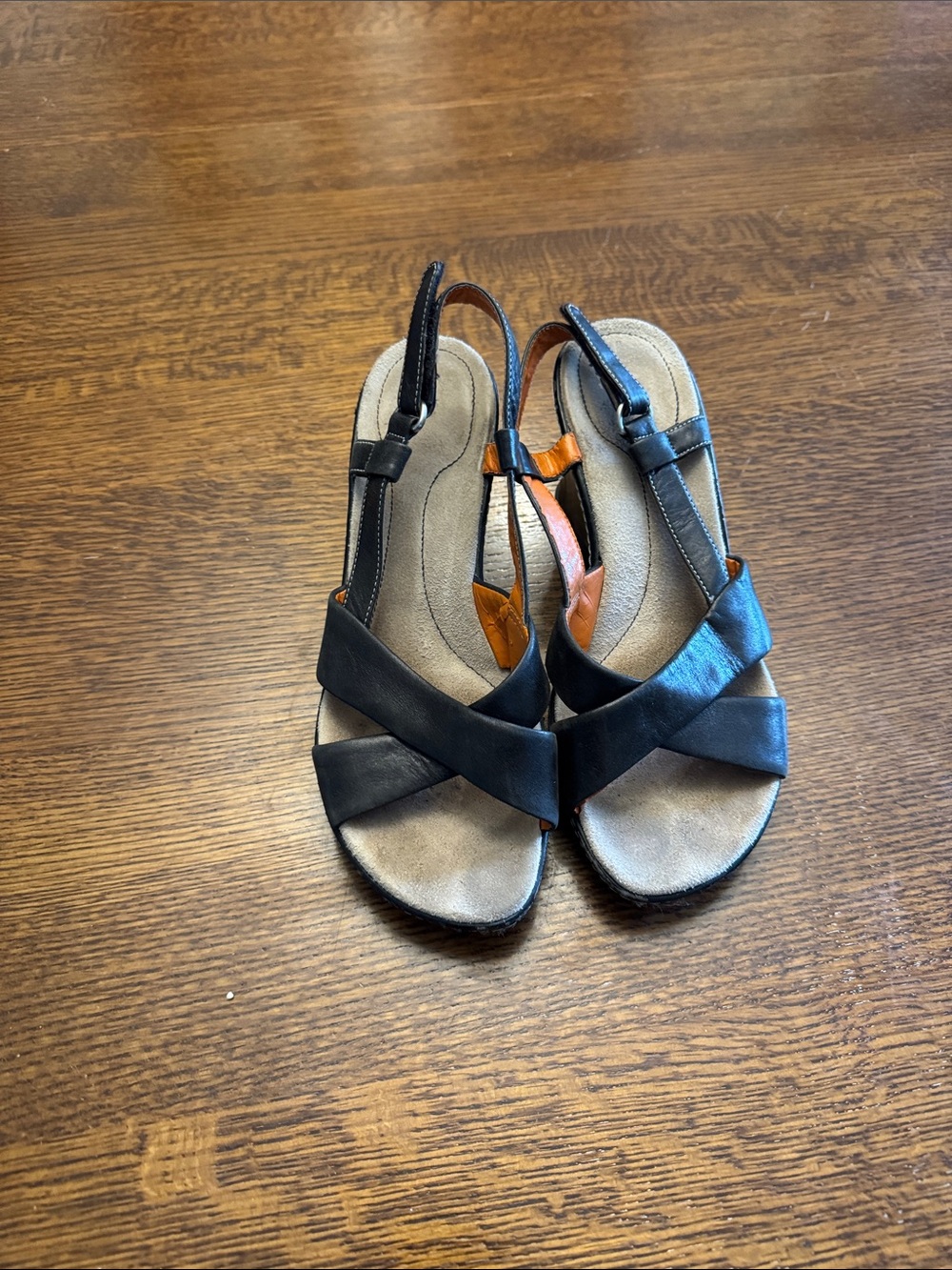Rockport leather wedge sandals